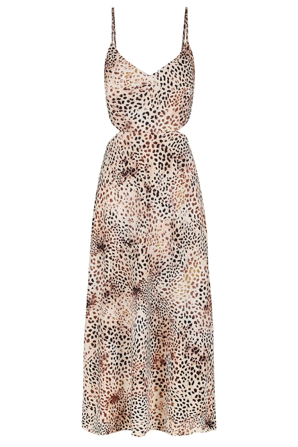 Ladies Dress Colour is Sand Cheetah Print