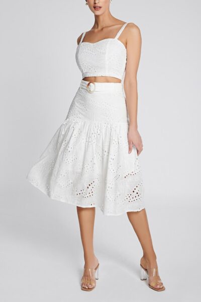 Ladies Skirt Colour is White
