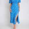 Ladies Dress Colour is Blue Floral Print