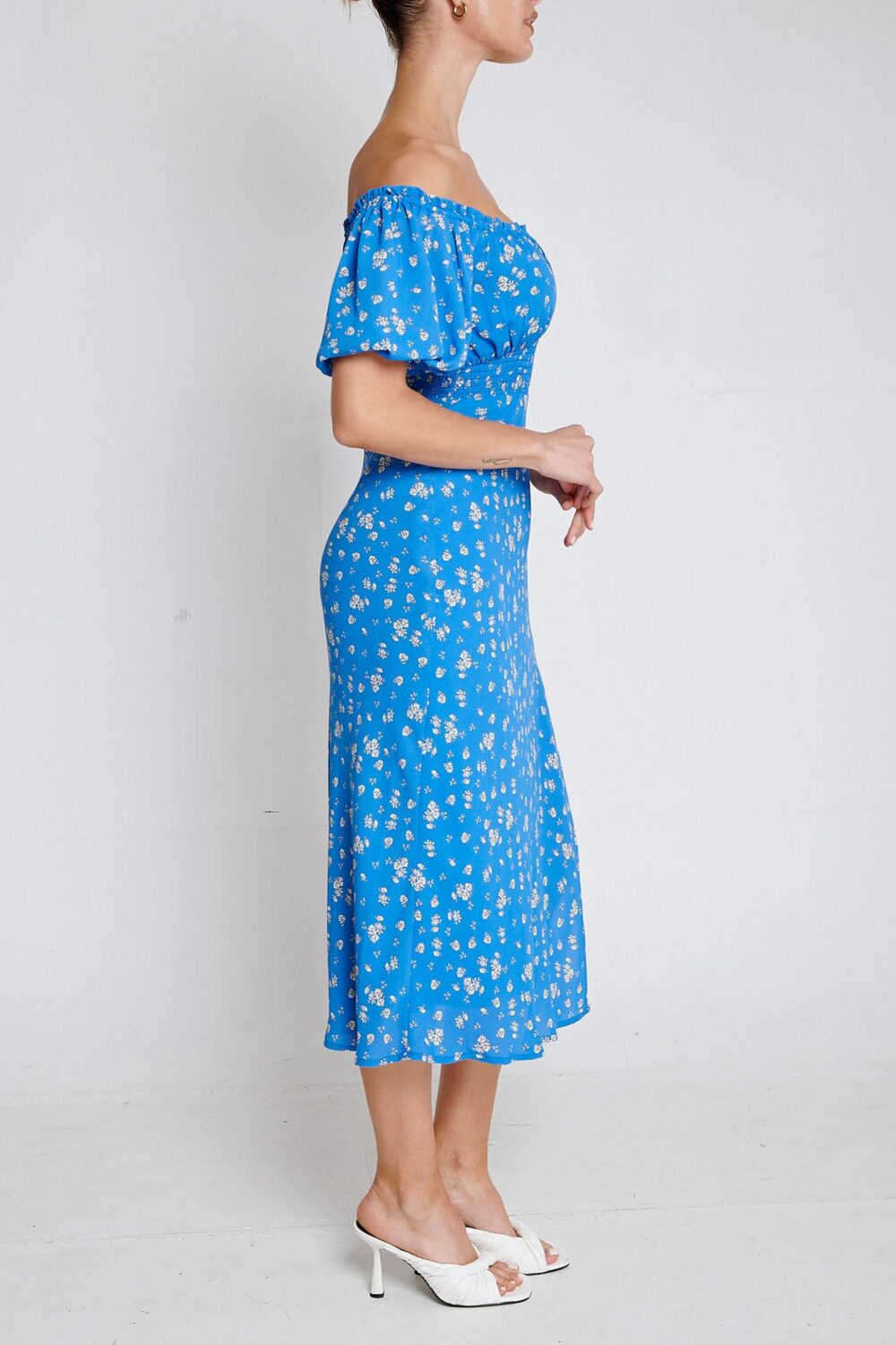 Ladies Dress Colour is Blue Floral Print