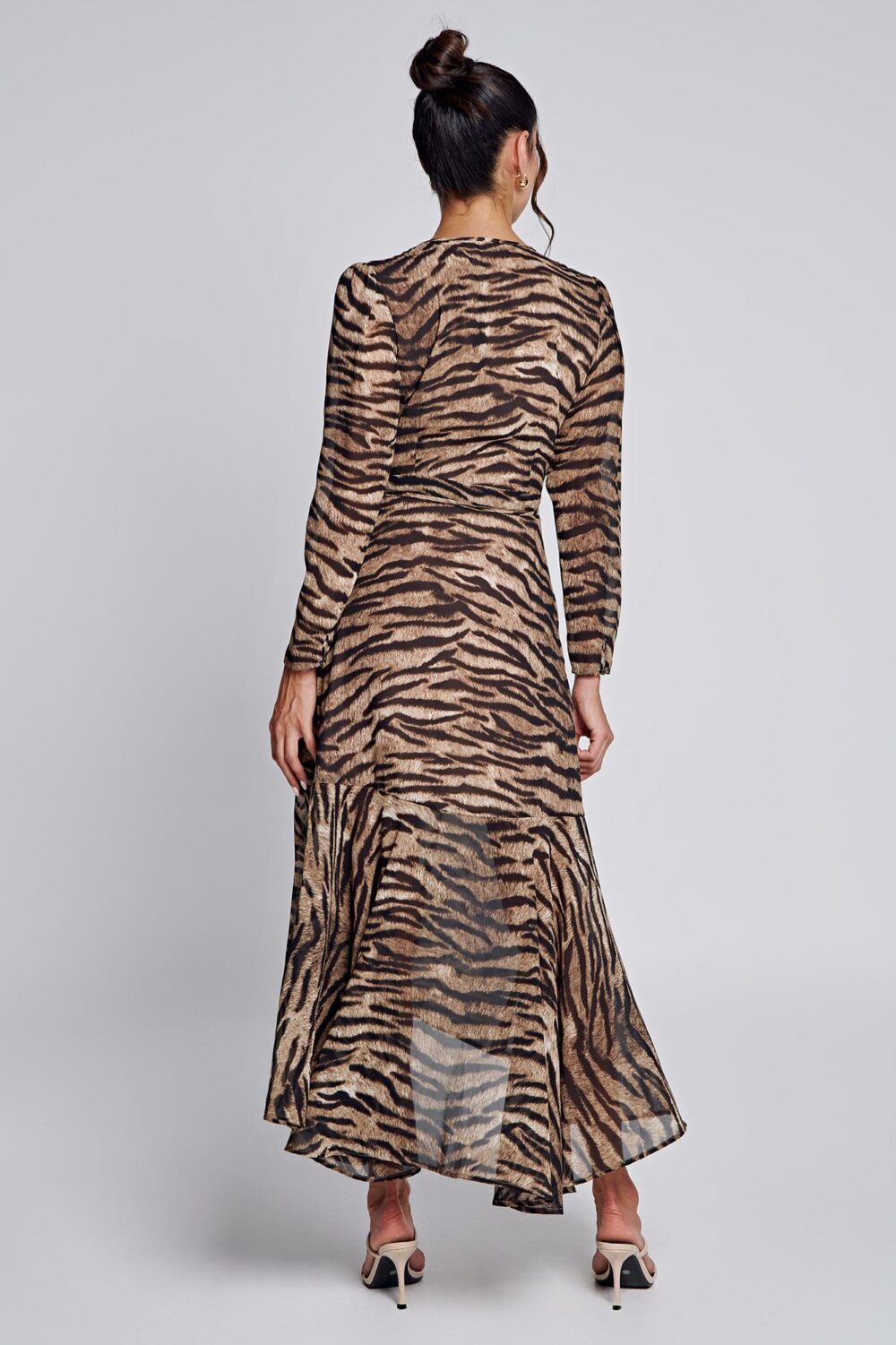 Ladies Dress Colour is Brown Zebra Print