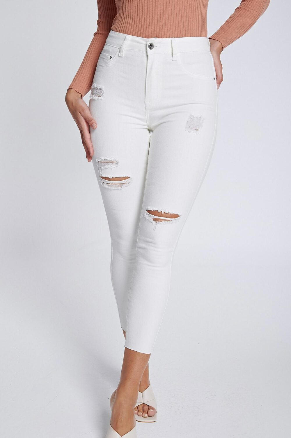Ladies Jeans Colour is White