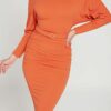 Ladies Dress Colour is Orange