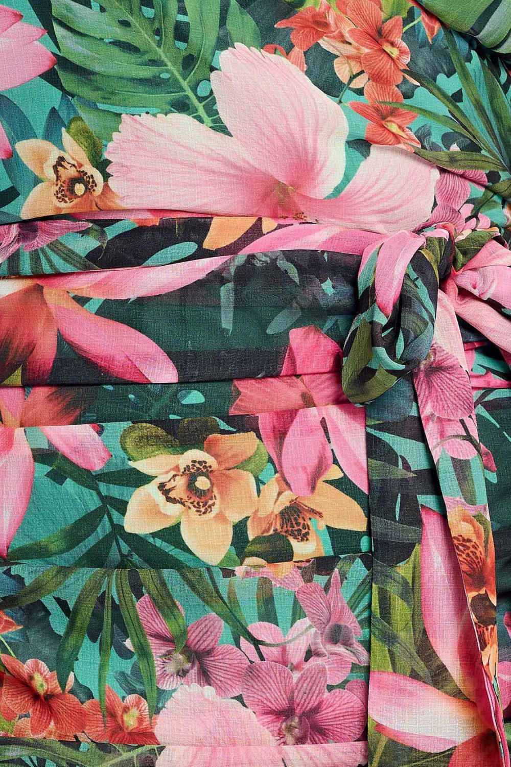 Ladies Dress Colour is Lotus Palm Print