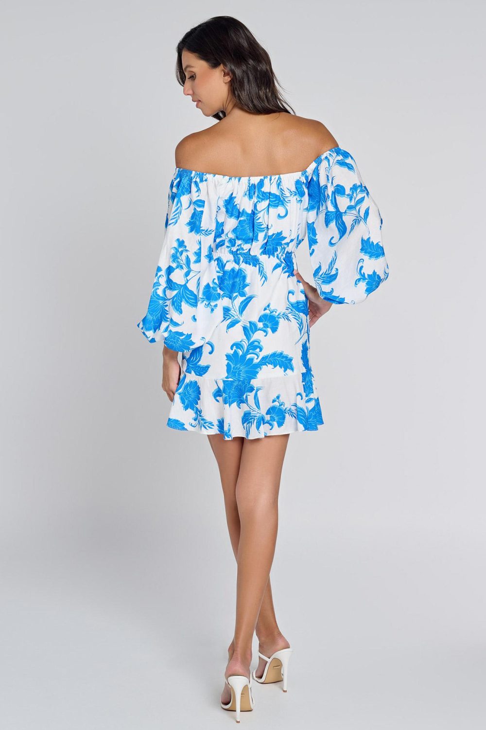 Ladies Dress Colour is Aubrey Blue Print