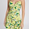 Ladies Dress Colour is Yellow Tropical Prin