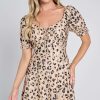 Ladies Dress Colour is Blurred Leopard