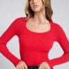 Ladies Top Colour is Red