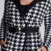 Ladies Jacket Colour is Black/white H/tooth