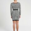 Ladies Dress Colour is Blk/wht Houndstooth