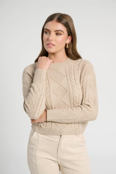 Ladies Jumper Colour is Oatmeal