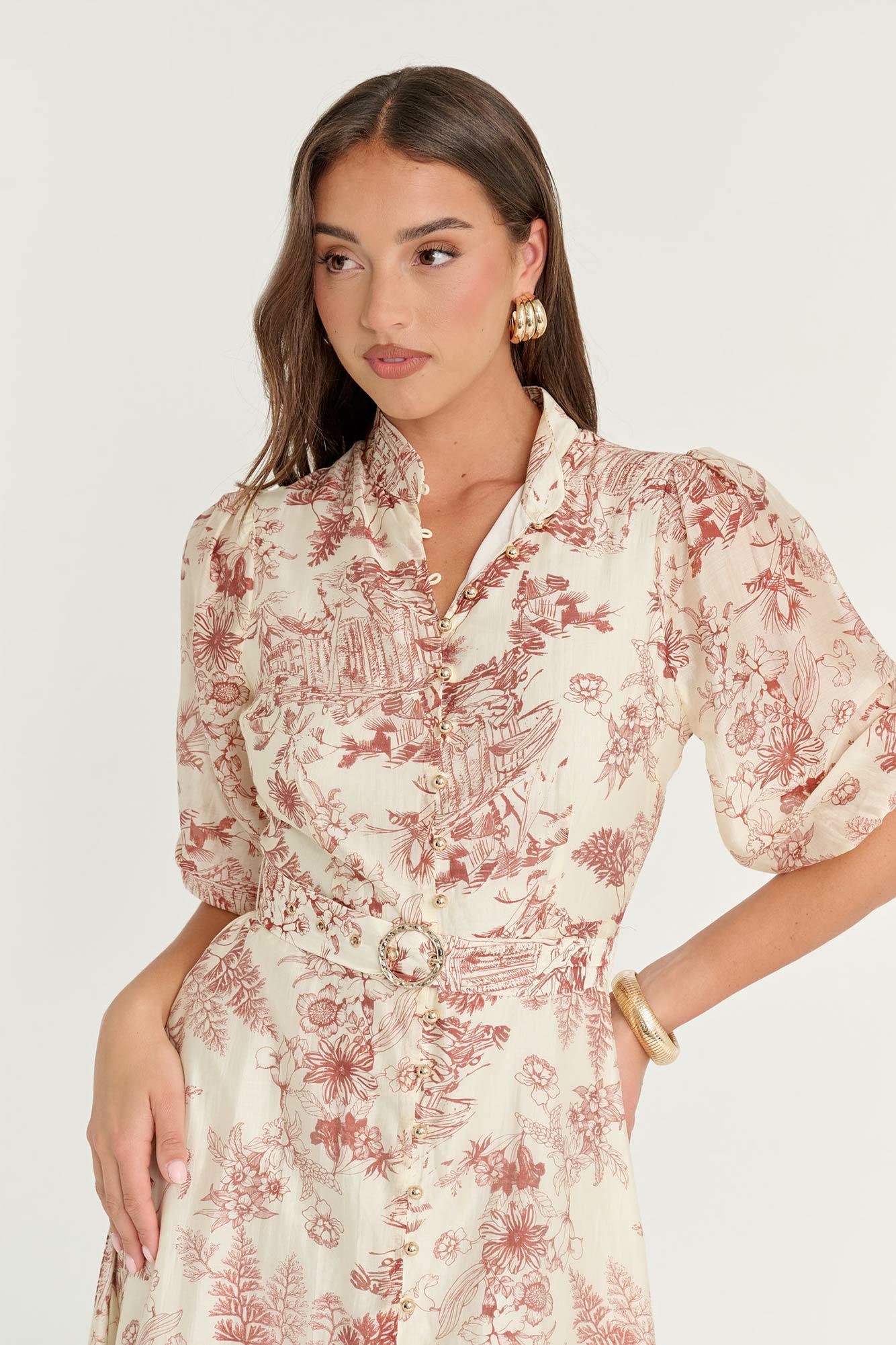 Brown Floral Print