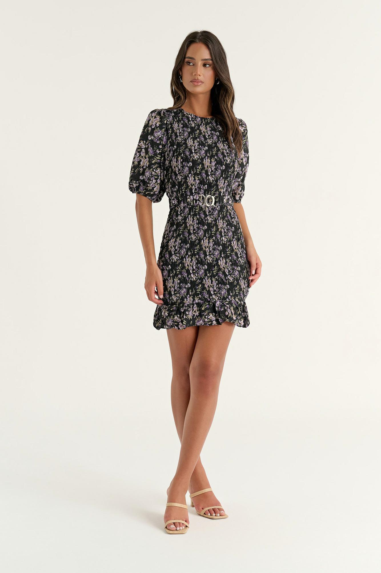 Black Floral Print