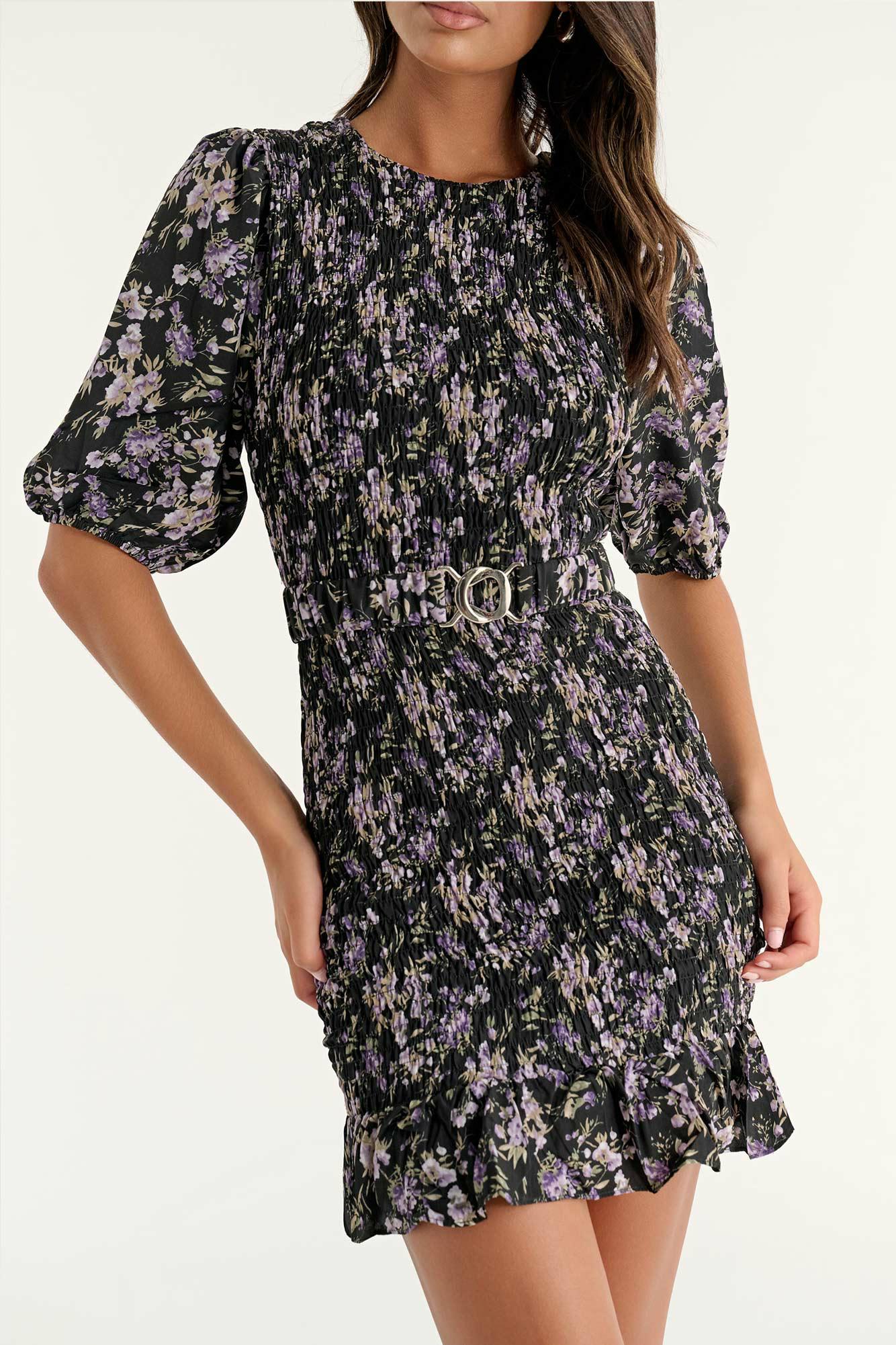 Black Floral Print